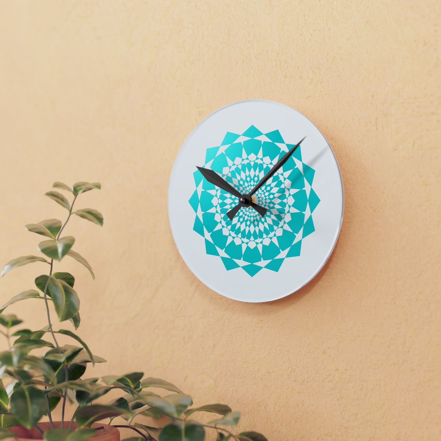 Mandala Acrylic Wall Clock, Individual Design