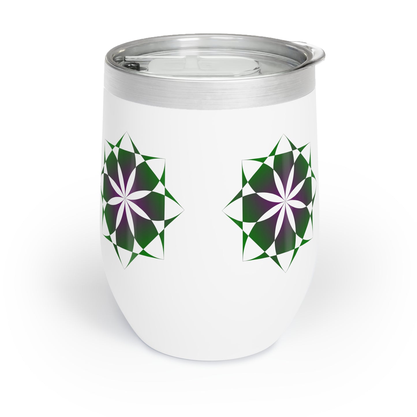Wine Tumbler - Mandala Design, Individual Design
