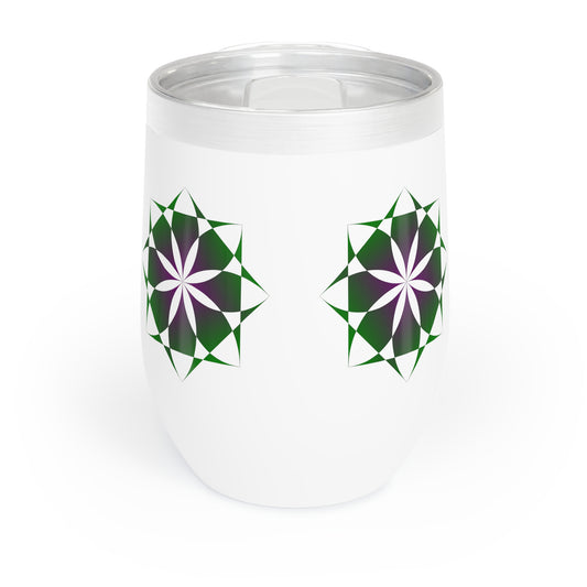 Wine Tumbler - Mandala Design, Individual Design