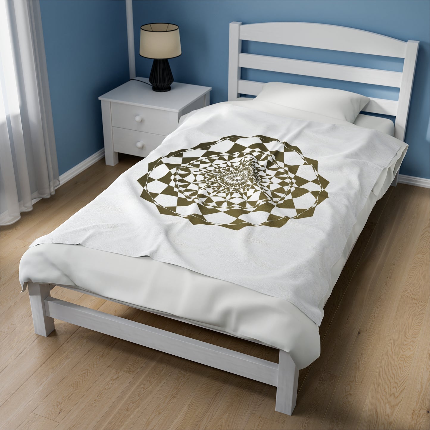 Plush Blanket with Mandala Design