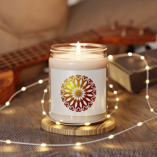 Soy Candle, Mandala Design, 9oz