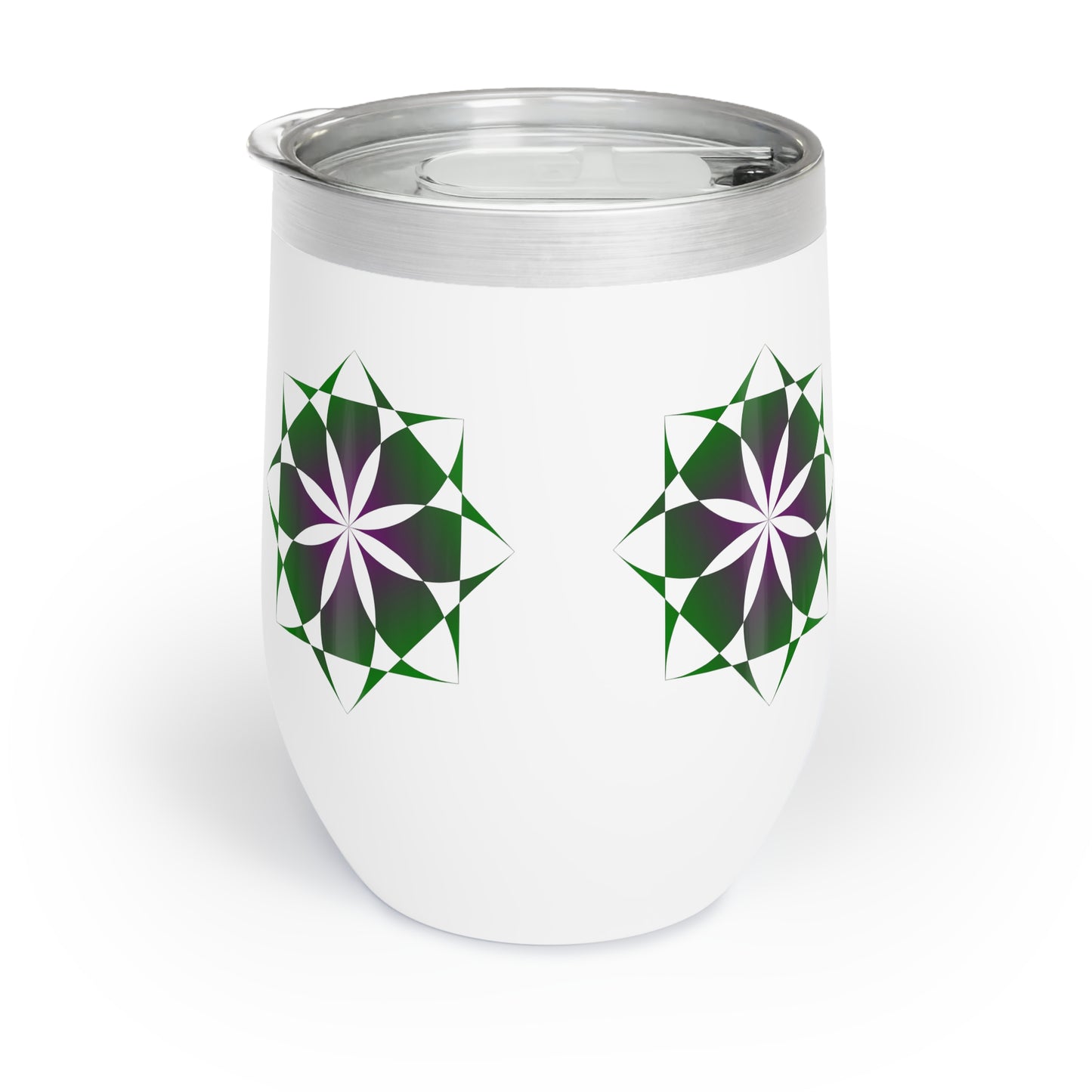 Wine Tumbler - Mandala Design, Individual Design